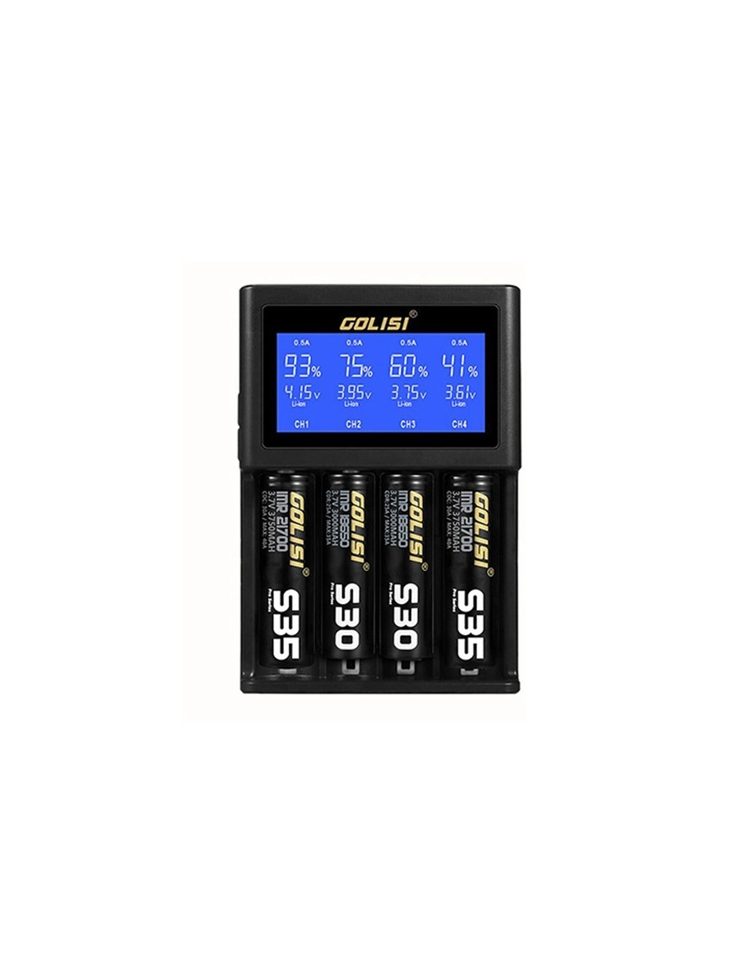 Golisi S4 2,0A Smart Charger with LCD Screen Golisi S4 2,0A Smart Charger with LCD Screen - Image 1